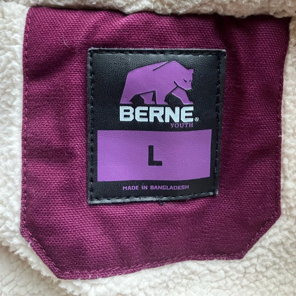 Berne canvas fleece lined jacket, youth L (14-16) - Picture 3 of 5